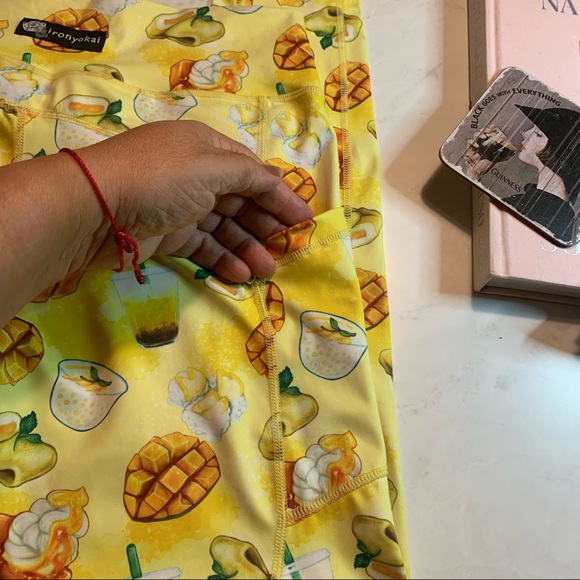 IRON YOKAI Mango Print V-CUT LEGGINGS Size XL - Picture 5 of 15